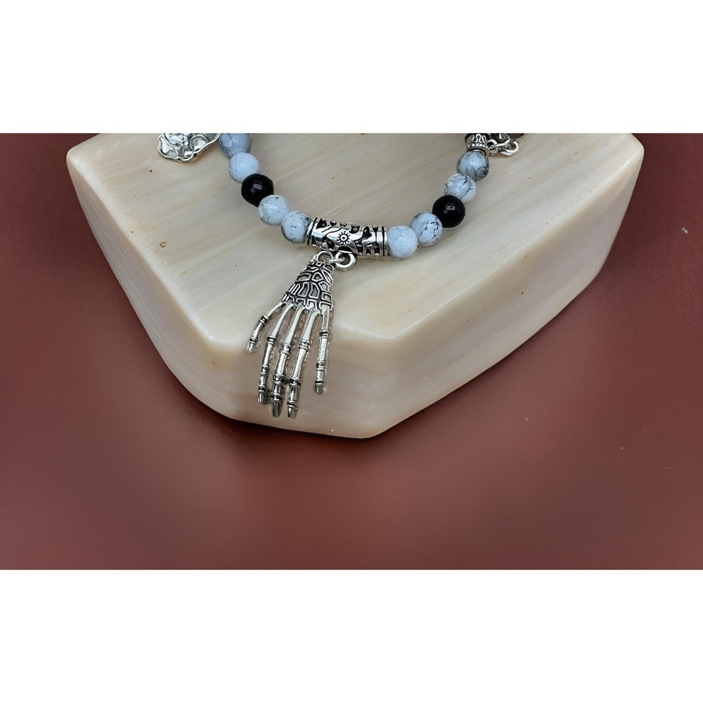 Handmade Halloween Skeleton Hand and 2 Other Great Charms